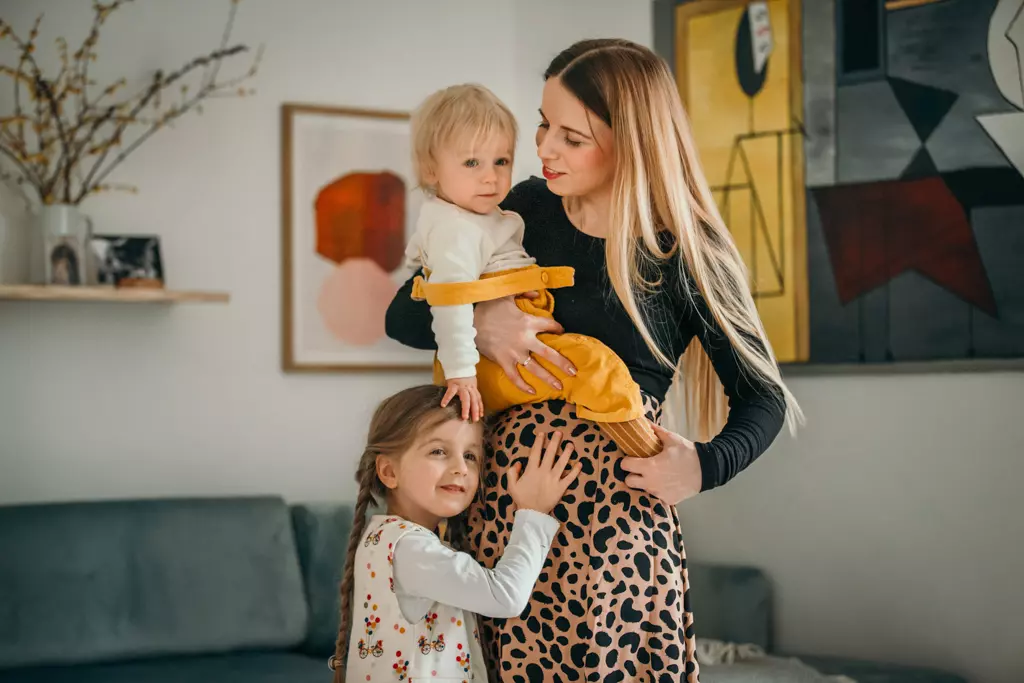 Babybauch-Familienfotografie
